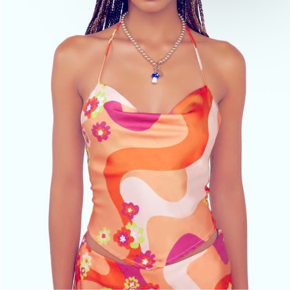AG Y2K Scarf Self Tie Top